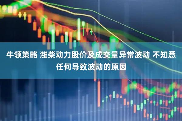 牛领策略 潍柴动力股价及成交量异常波动 不知悉任何导致波动的原因